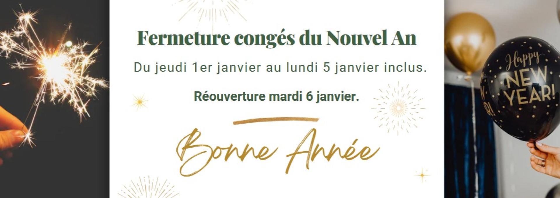 Fermeture pour congés du Nouvel An